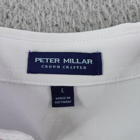 Peter Millar Crown Crafted Polo Mens Large Sunshine Performance Jersey - Picture 3 of 9